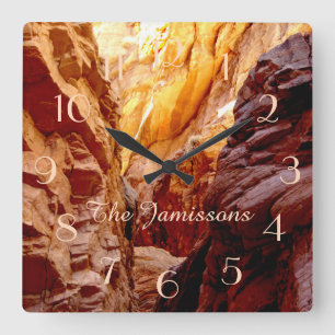 Cuadrado Reloj rústico del nanovoltio del barranco de la