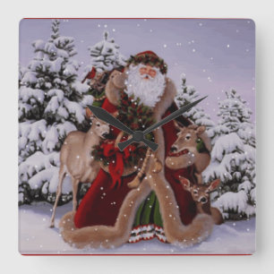 Cuadrado reloj santa