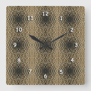 Cuadrado Reloj - Semillas de girasol en mosaico