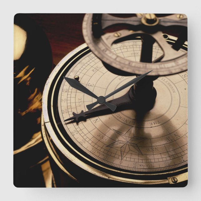 Cuadrado Reloj solar equinocencial | 1880 (Anverso)