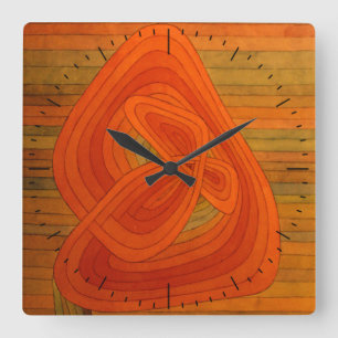 Cuadrado Reloj solo de la flor de Paul Klee