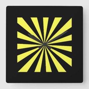 Cuadrado Reloj Starburst Elegante. El estilo Art Decó.