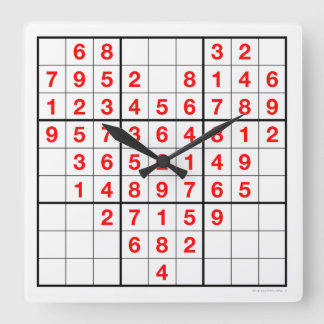 Cuadrado Reloj Sudoku del corazón con rompecabezas descarga