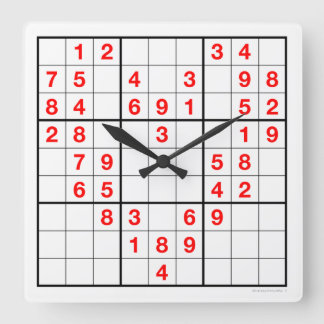 Cuadrado Reloj sudoku del corazón con rompecabezas descarga