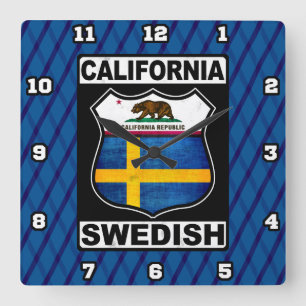 Cuadrado Reloj sueco americano de California