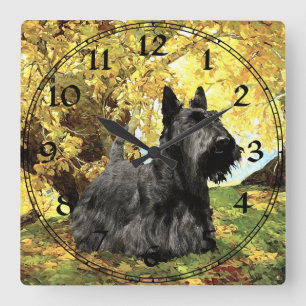 Cuadrado Reloj Terrier de Escocia