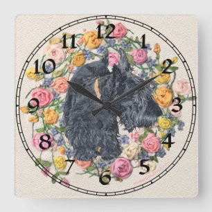 Cuadrado Reloj Terrier de Escocia