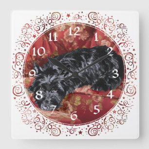 Cuadrado Reloj Terrier de Escocia