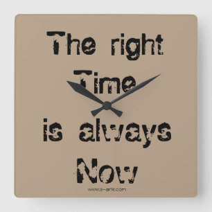 Cuadrado Reloj “The right programa "