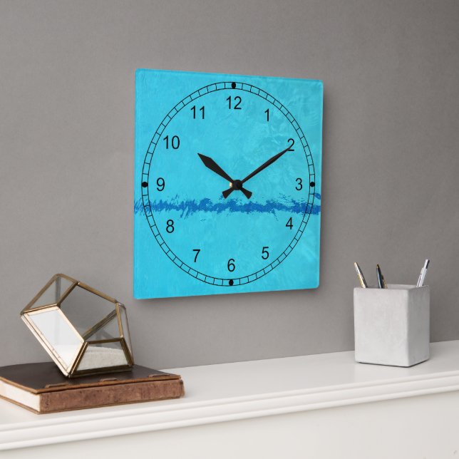 Cuadrado Reloj - Tiempo de Piscina (Oficina)
