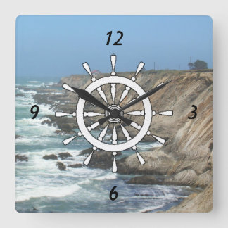 Cuadrado Reloj - Timón de barco