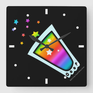 CUADRADO RELOJ - VASO DE MEDIDA DEL ARCO IRIS