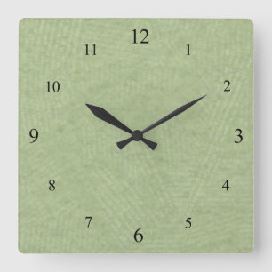 Cuadrado Reloj verde apacible