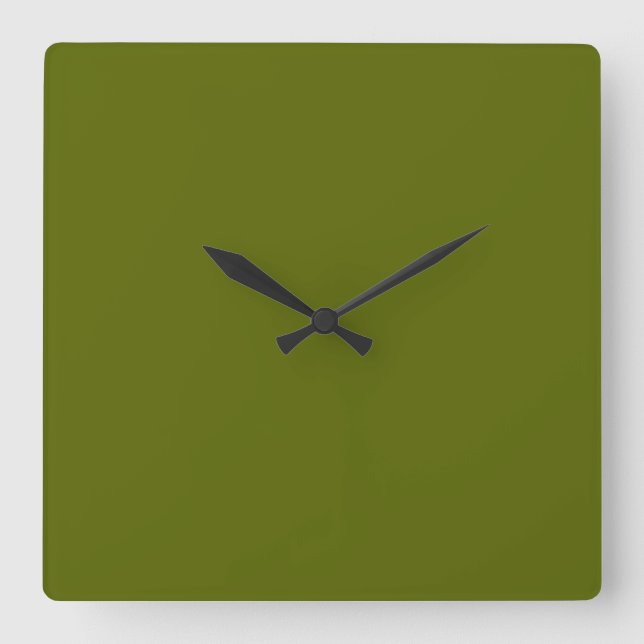 Cuadrado Reloj verde oliva (Anverso)