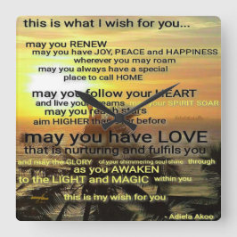 Cuadrado Reloj WISH por Adiela Akoo