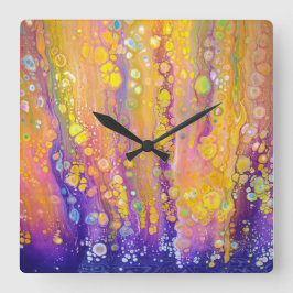 Cuadrado Resumen de reloj púrpura