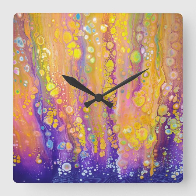 Cuadrado Resumen de reloj púrpura (Anverso)