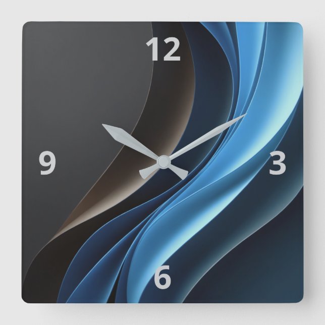 Cuadrado Resumen Elegancia Reloj de Personalizable (Anverso)