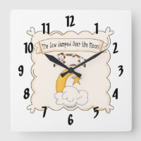 Rímes de guardería Reloj de vaca y luna para niños