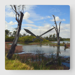 Cuadrado Río Murray Australia, el atolladero, el reloj de p