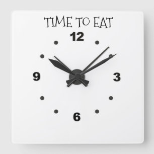 Cuadrado Tiempo de comer el reloj del muro por Warrior_Ware