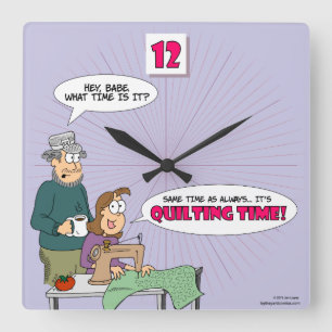 Cuadrado Tiempo siempre que acolcha - reloj para Quilters