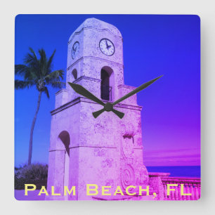 Cuadrado Torre del Reloj de Worth Avenue - Palm Beach, Flor