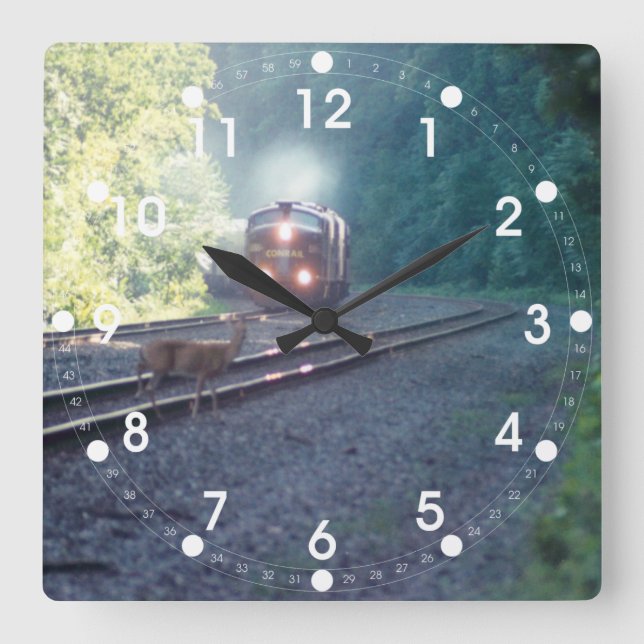 Cuadrado Tren de coche de la oficina de Conrail - reloj de (Anverso)