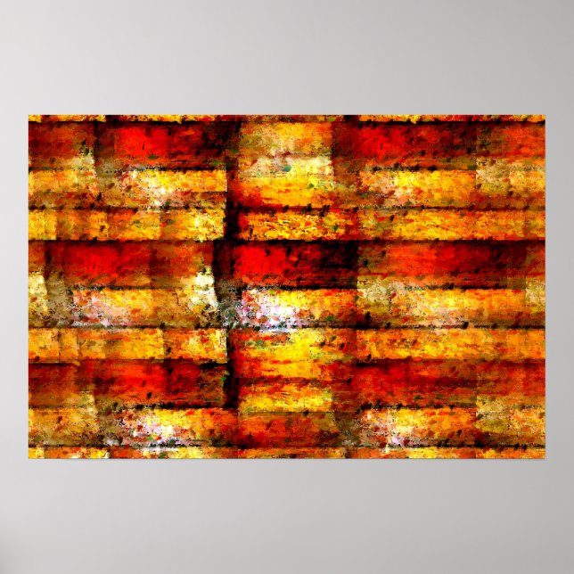 Cuadrados abstractos modernos Posters de decoració (Frente)