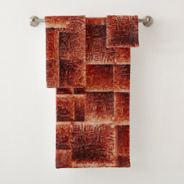 Cuadrados con textura de pared roja oscura y clara