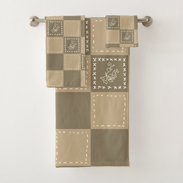 Cuadrados de flores de doodle de mosaico (In situ)