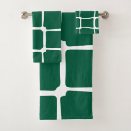 Cuadrados de formas verdes Negrita asimétrica