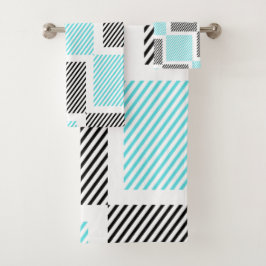 Cuadrados de la línea azul turquesa