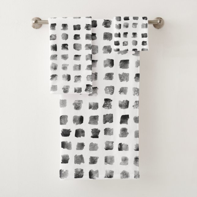 Cuadrados geométricos modernos de color blanco neg (In situ)