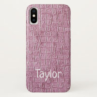 Cuadrados Lilac Textura Imprimir Funda para iPhone