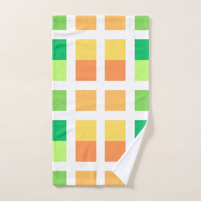 Cuadrados mínimos de color amarillo verde (Toalla de mano)