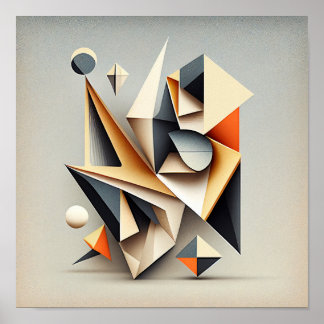 "Cuadrados ’n cosas" - Resumen Poster de arte digi