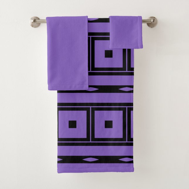 Cuadrados púrpura y rayas (In situ)