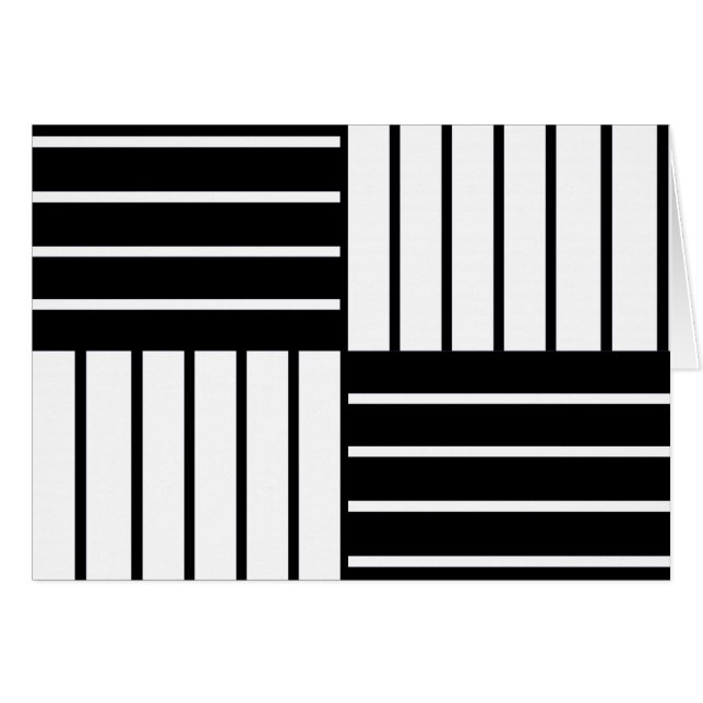 Cuadrados rayados de B&W (Anverso (Horizontal))