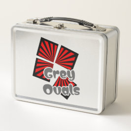 Cuadrados rojos con vigas y óvalos grises Texto