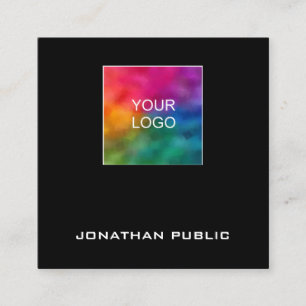 Cuadrados Tarjetas de visita Añadir Cargar su logo