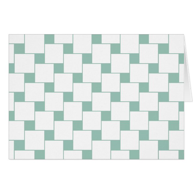 Cuadrados trenzados divertidos Mint Green (Anverso (Horizontal))