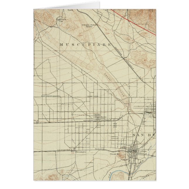 Cuadrangla de San Bernardino que muestra el Rift d (Frente)