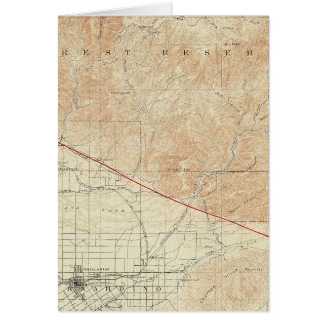 Cuadrángulo de Redlands que muestra la rebelión de (Frente)