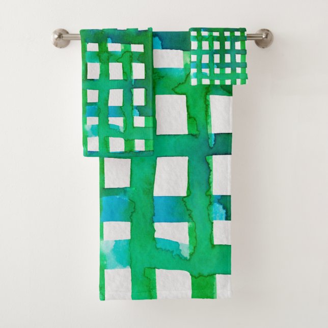 Cuadrícula de acuarela - verde (In situ)