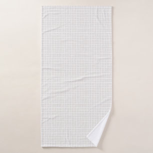 Cuadrícula geométrica simple beige blanco check ne