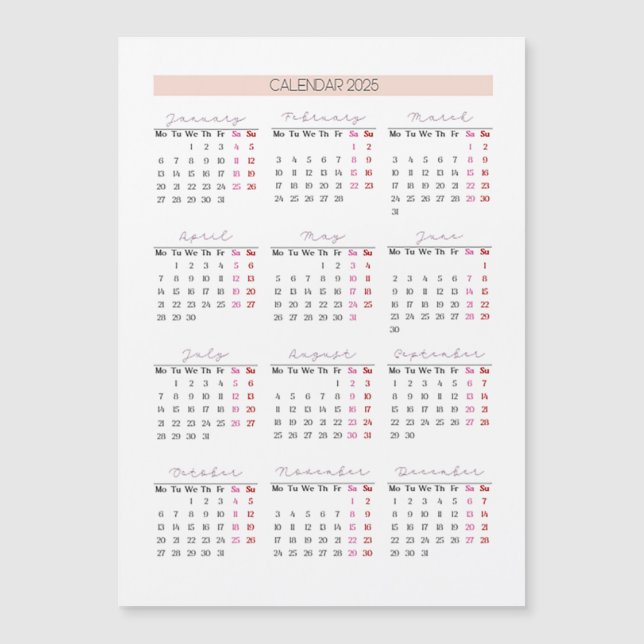 Cuadrícula Rubor suave de 2025 con resaltados de f (Anverso)