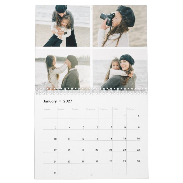 Cuadrícula Simple De Cuatro (48 Fotos) Calendario  (Jan 2027)