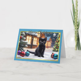 Cuadridículamente tarjeta de Navidades de gatitos 
