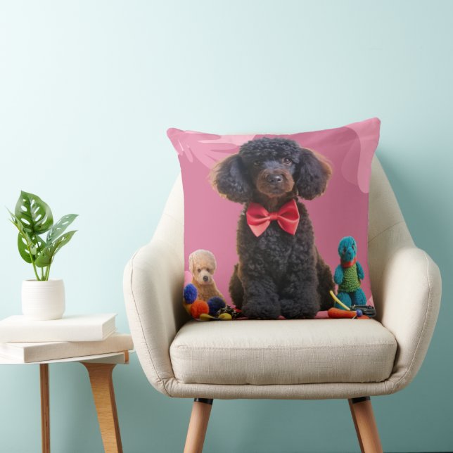 Cuadridita cubierta de Cojín decorativo de caramel (Silla)